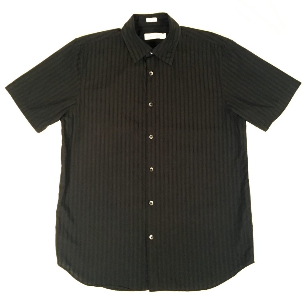 Calvin Klein Black Button Down Short Sleeve Shirt